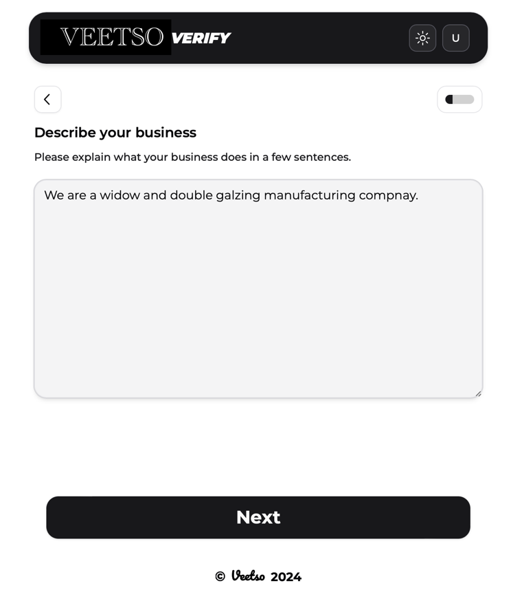 Veetso business website and links