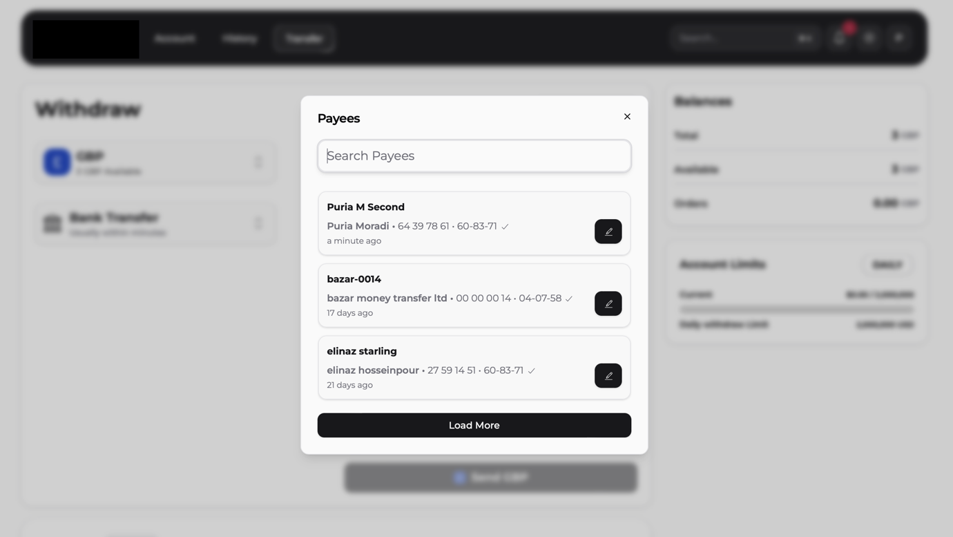 Payee COP verification