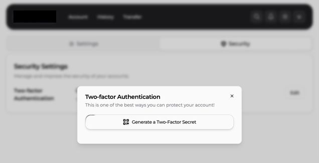 Veetso security settings
